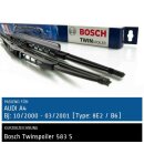 Bosch Scheibenwischer Audi A4 [B6], 10/2000 bis 03/2001,...