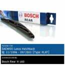 Bosch Scheibenwischer Daewoo Lanos Hatchback [Type: KLAT], 11/1996 bis 09/2003, Heck-Scheibenwischer, hinten