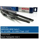 Bosch Scheibenwischer Mercedes Benz S-Klasse [W220], 10/1998 bis 02/2000, Twin Bügel-Scheibenwischer mit Spoiler, Set: vorne